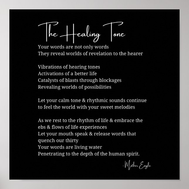 Lagning av ton Ljud dikt poster väggkonsdekoder (Framsidan)