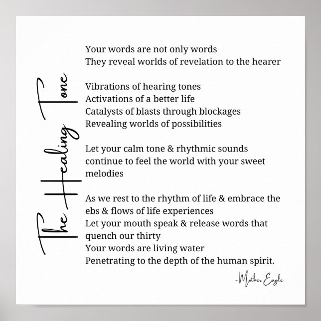 Lagning av ton Ljud dikt poster väggkonsdekoder (Framsidan)