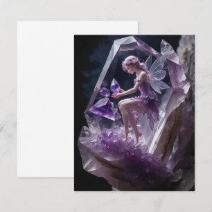Lagningsprystaler Amethyst Fairy Birday Card Tack Kort