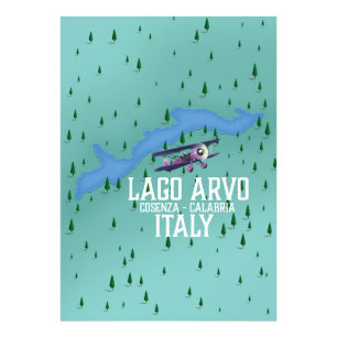 Lago arvo Italien karta Fototryck