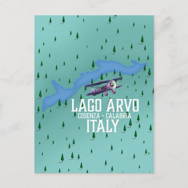 Lago arvo Italien karta Vykort (Framsida)
