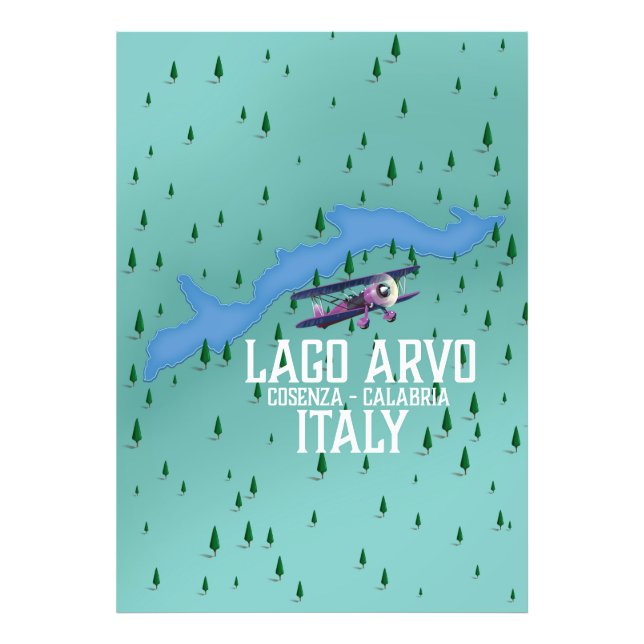 lago arvo Italien rese karta Fototryck (Framsidan)