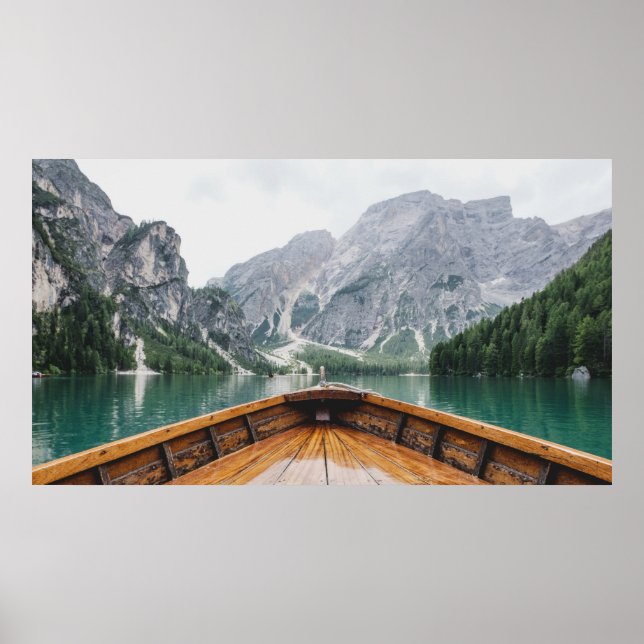 Lago di Braies, Pragser Wildsee - Sjö Prags Italie Poster (Framsidan)
