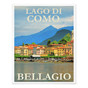 Lago di Como, Bellagio, Italien Fototryck