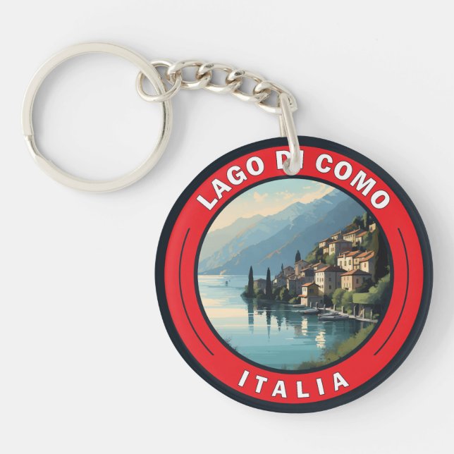 Lago di Como Italien Badge (Framsidan)