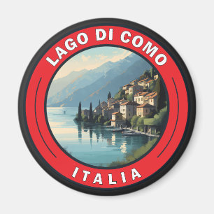 Lago di Como Italien Badge Magnet