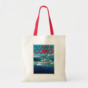 Lago di Como Vintage Italy Travel Poster Tygkasse