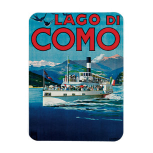 Lago Di Como vintage resoraffisch Magnet