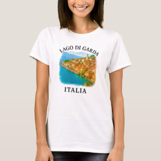 Lago di Garda Italia Watercolor Scenia View T Shirt