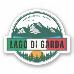 lago di garda - lake garda pass italienska alperna klistermärken