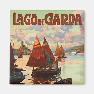 Lago di Garda, Sjö Garda, Italien Vintage resor, L Magnet