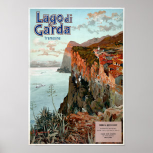 Lago di Garda Sjö Garda Vintage affisch