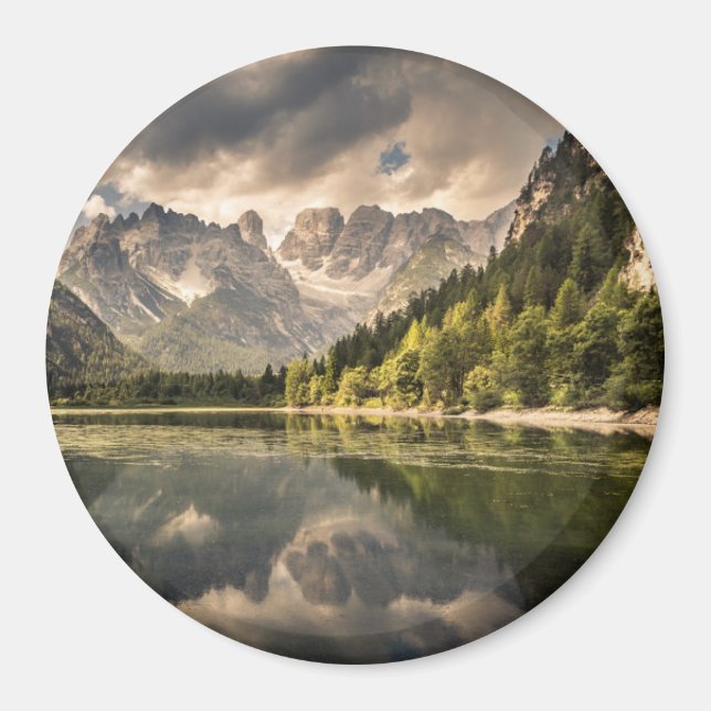Lago Di Landro Dürrensee , Italien Magnet (Framsidan)