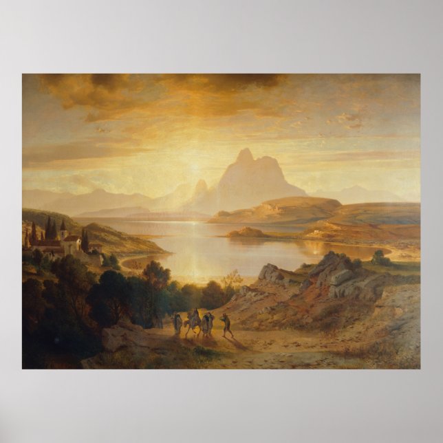 Lago di Lugano - Albert Zimmermann Poster (Framsidan)