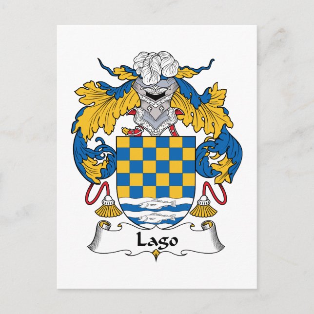 Lago Family Crest Vykort (Framsida)
