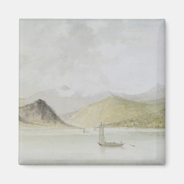 Lago Maggiore (w/c, penna, bläck och grafit på pap Magnet (Framsidan)