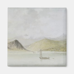 Lago Maggiore (w/c, skriva, bläck och grafiten p Magnet