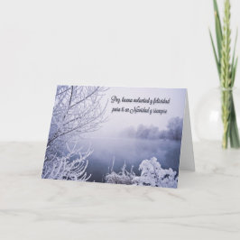Lago Nieve Navidad Helgkort
