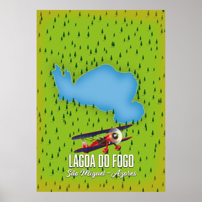 Lagoa do Fogo São Miguel Azores karta Poster (Framsidan)