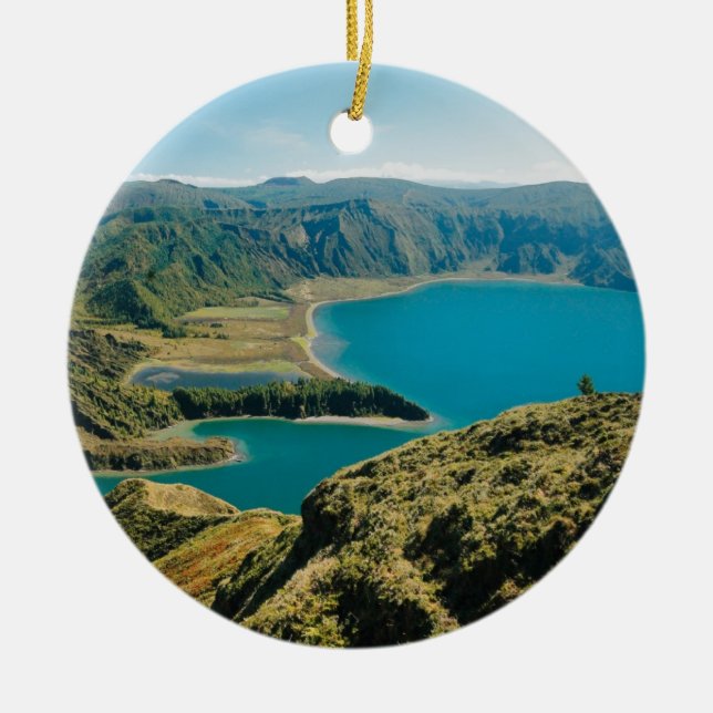 Lagoa gör Fogo, Azores Julgransprydnad Keramik (Framsidan)