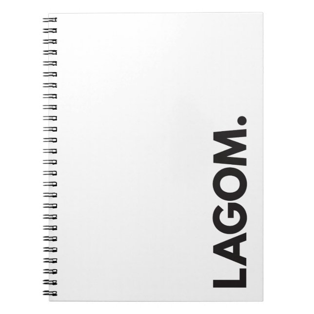 LAGOM. Anteckningsbok (Framsidan)