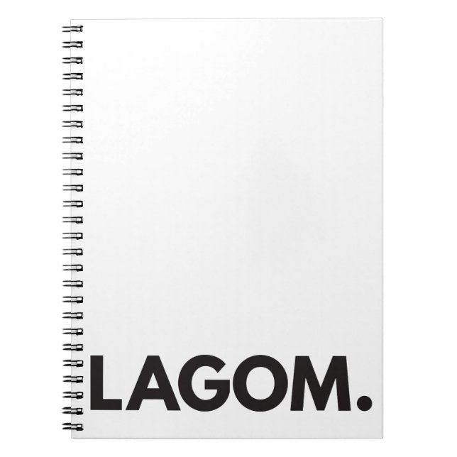 LAGOM. Anteckningsbok (Framsidan)