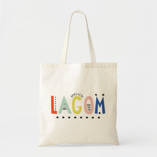 Lagom Färg Tote Bag Tygkasse (Framsidan)