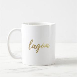 Lagom omkullkastar skandinaviskt guld kaffemuggen kaffemugg