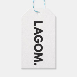 LAGOM. Svartvit Presentetikett