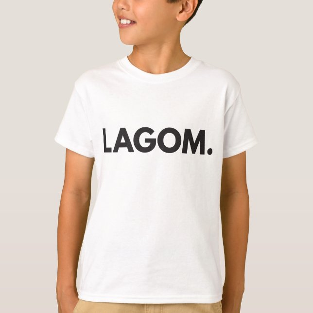 LAGOM. Svartvit T Shirt (Framsida)