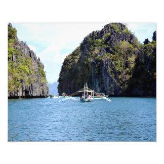 Lagon på El Nido Palawan 20"X16" fotoutskrift Fototryck