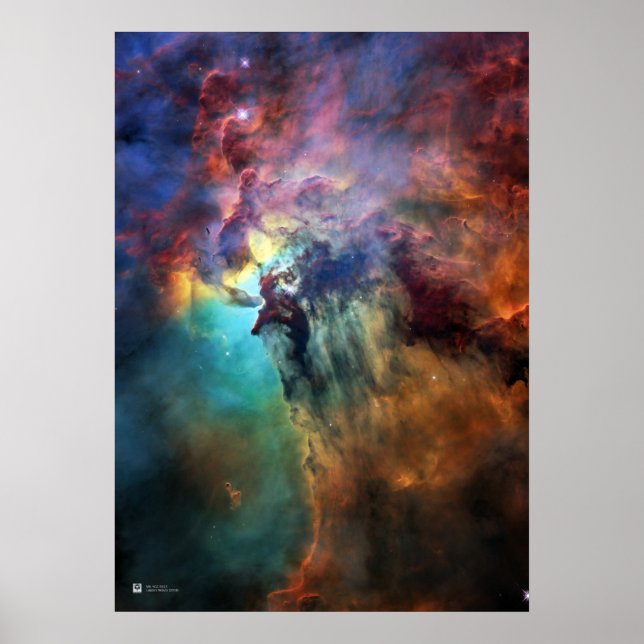 Lagoon Nebula - NASA Hubble Space Telescope Poster (Framsidan)