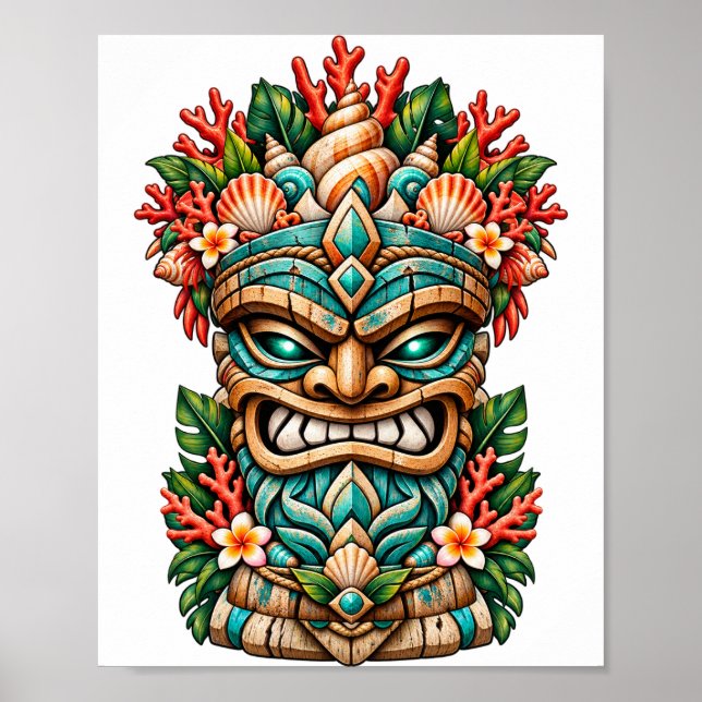 Lagoon Shell Tiki Affisch (Framsidan)