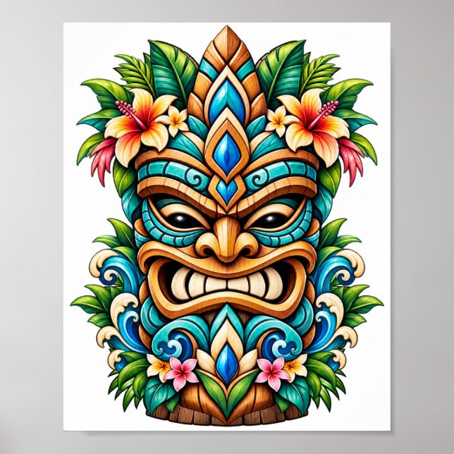 Lagoon Vine Tiki Affisch (Framsidan)