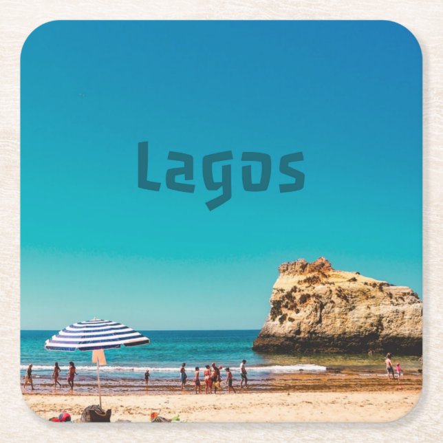 Lagos Beach Underlägg Papper Kvadrat (Framsidan)