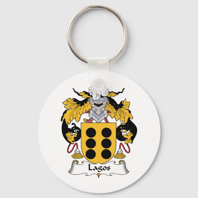 Lagos Family Crest Nyckelring (Framsida)
