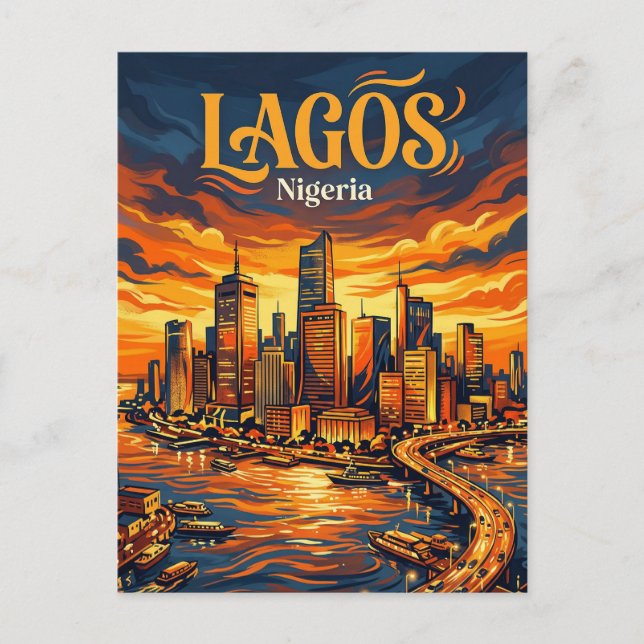 Lagos Island Nigeria Vykort (Framsida)