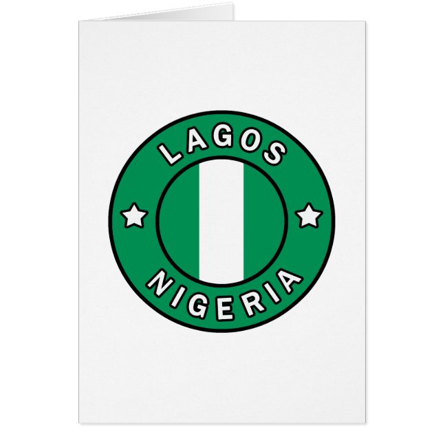 Lagos Nigeria Hälsningskort (Framsidan)