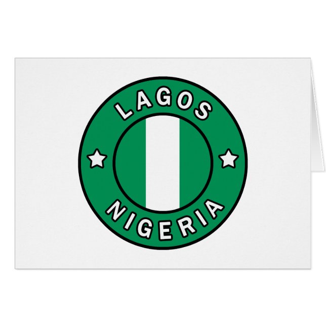 Lagos Nigeria Hälsningskort (Framsidan Horizontal)