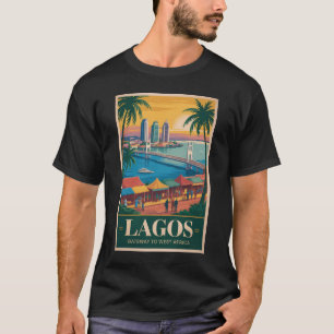 Lagos Nigeria Illustration Resa Konst Vintage T Shirt