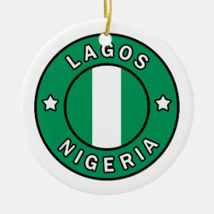 Lagos Nigeria Julgransprydnad Keramik