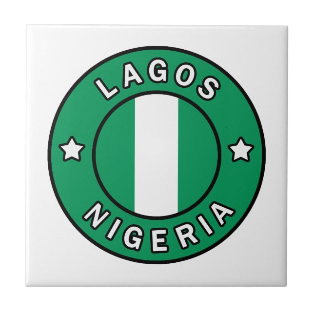 Lagos Nigeria Kakelplatta (Framsidan)