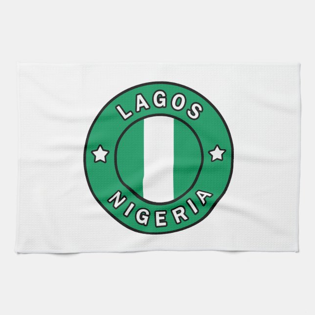 Lagos Nigeria Kökshandduk (Horisontell)