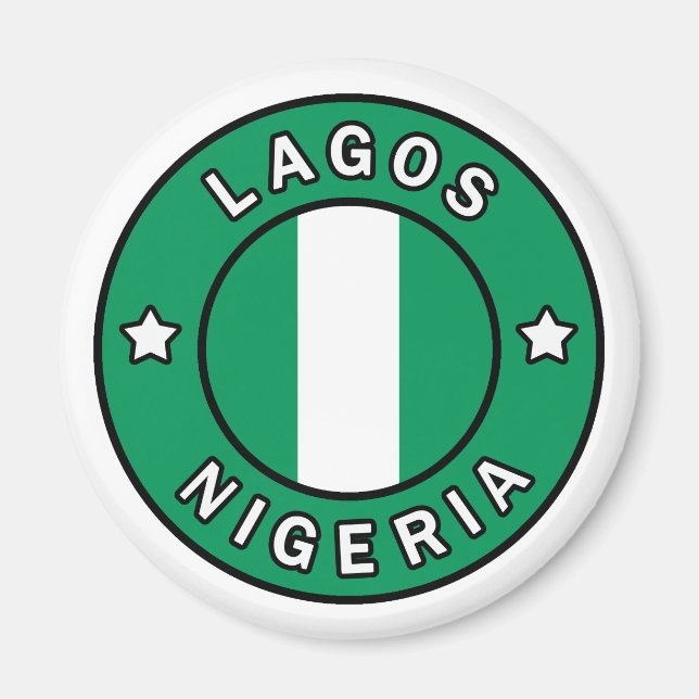 Lagos Nigeria Magnet (Framsidan)