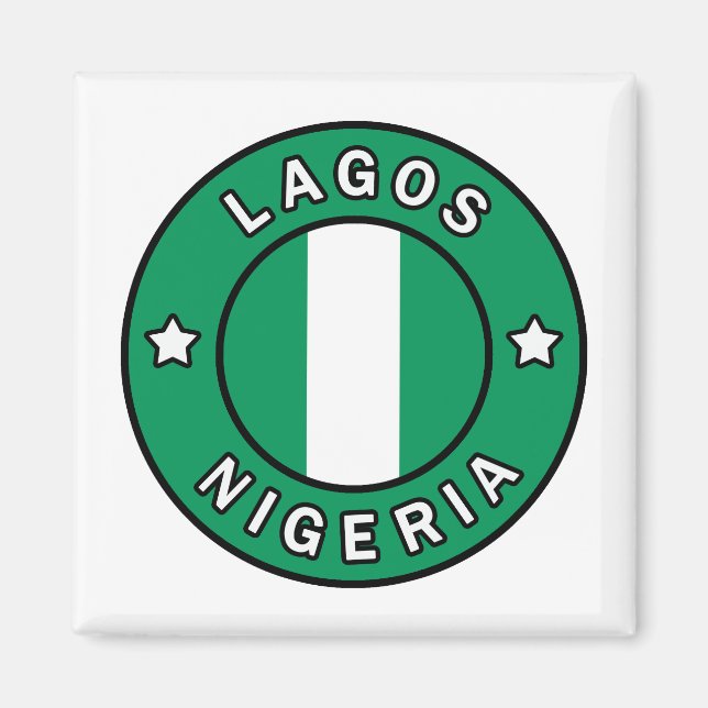 Lagos Nigeria Magnet (Framsidan)