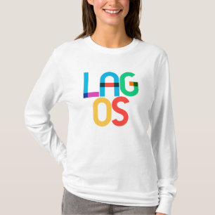 Lagos Nigeria Pop Art Brev T Shirt