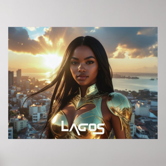 LAGOS - NIGERIA - SUPERHERO POSTER (Framsidan)