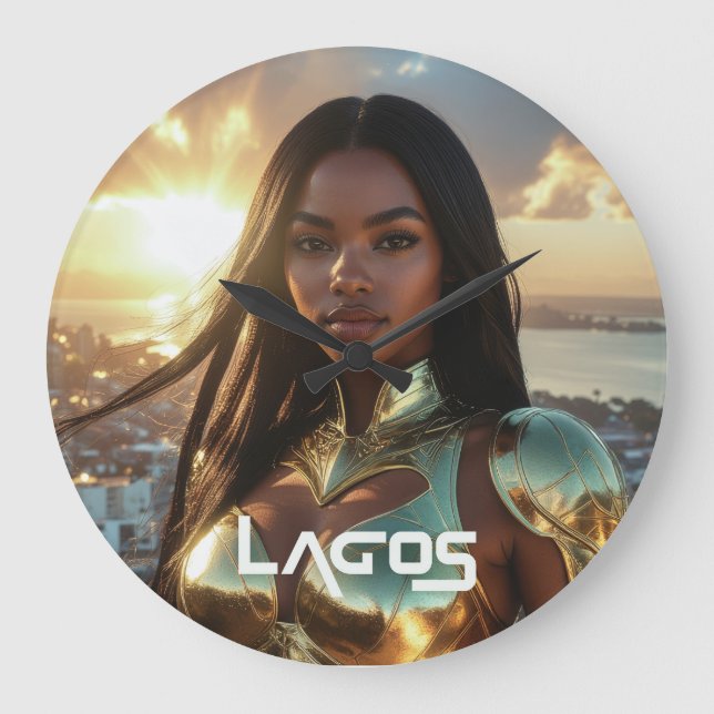 LAGOS - NIGERIA - SUPERHJÄLTE STOR KLOCKA (Framsida)