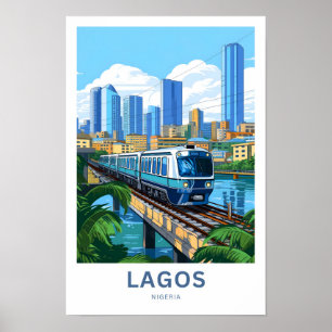 Lagos Nigeria Travel Print Poster