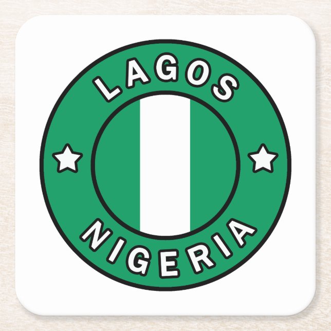 Lagos Nigeria Underlägg Papper Kvadrat (Framsidan)